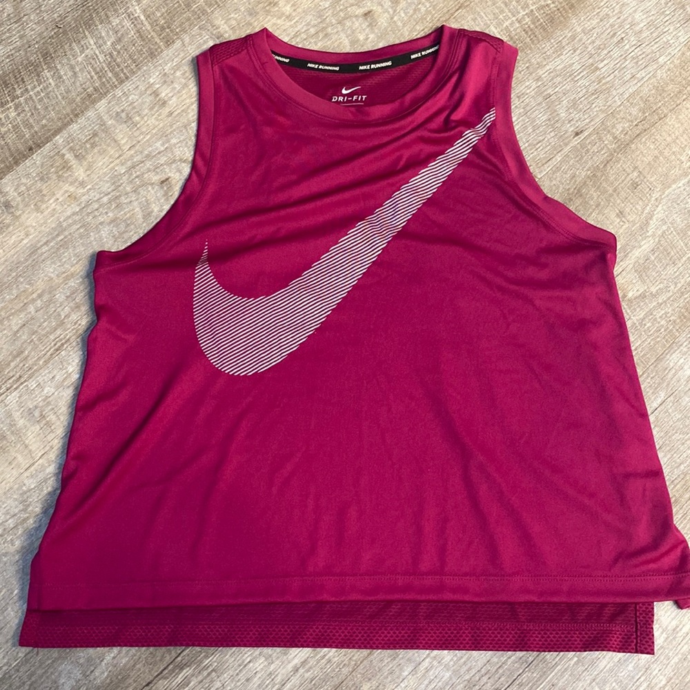 Nike Dry Dri Fit Running tank top tee medium m pink